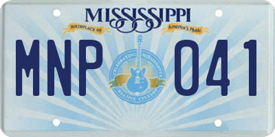 MS license plate MNP041