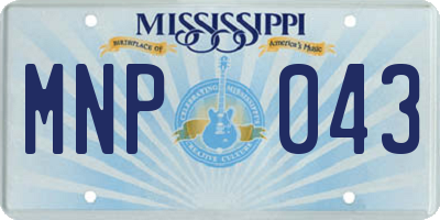 MS license plate MNP043