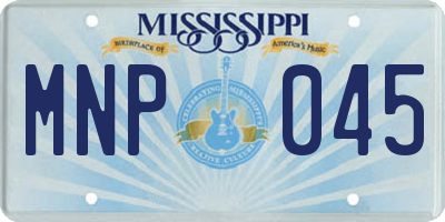 MS license plate MNP045
