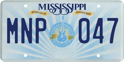 MS license plate MNP047