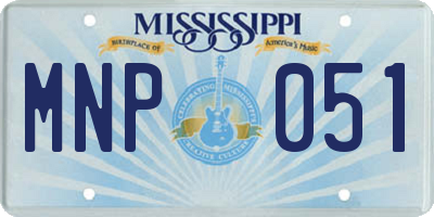 MS license plate MNP051