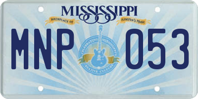 MS license plate MNP053