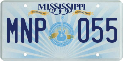 MS license plate MNP055
