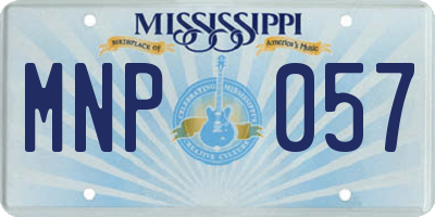 MS license plate MNP057