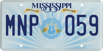 MS license plate MNP059