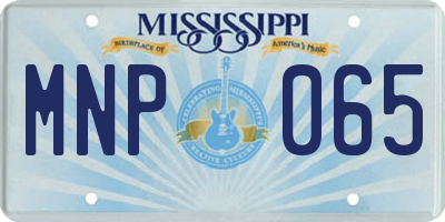MS license plate MNP065