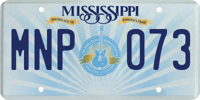 MS license plate MNP073