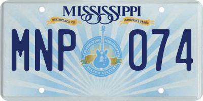 MS license plate MNP074