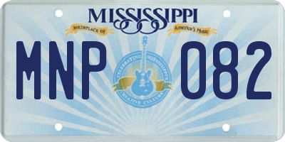 MS license plate MNP082