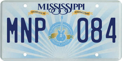 MS license plate MNP084