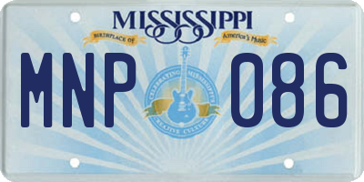 MS license plate MNP086