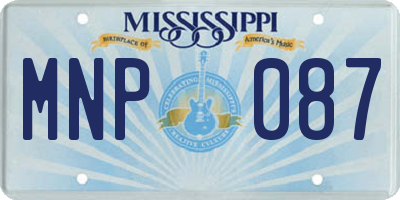 MS license plate MNP087