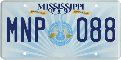 MS license plate MNP088