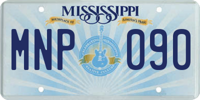 MS license plate MNP090