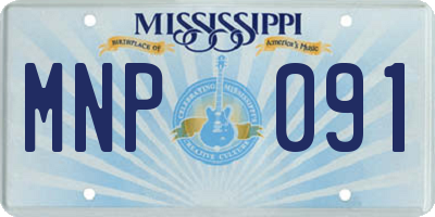 MS license plate MNP091