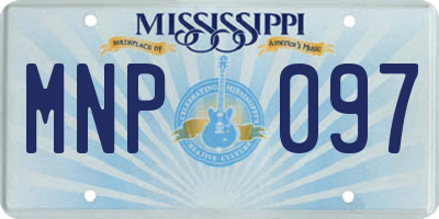 MS license plate MNP097