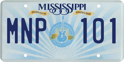 MS license plate MNP101