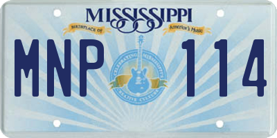 MS license plate MNP114