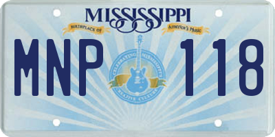 MS license plate MNP118