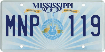 MS license plate MNP119