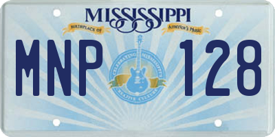 MS license plate MNP128