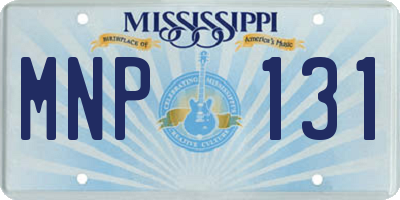 MS license plate MNP131