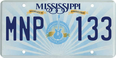 MS license plate MNP133