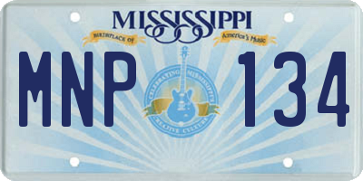 MS license plate MNP134