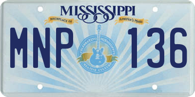 MS license plate MNP136
