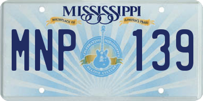 MS license plate MNP139