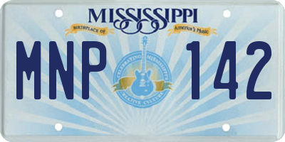 MS license plate MNP142