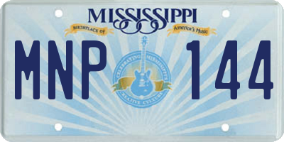 MS license plate MNP144