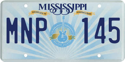 MS license plate MNP145