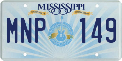 MS license plate MNP149