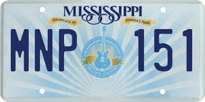 MS license plate MNP151
