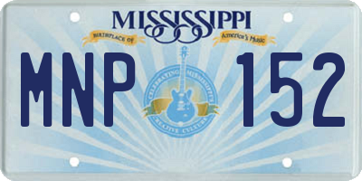 MS license plate MNP152