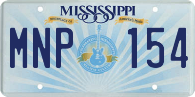 MS license plate MNP154
