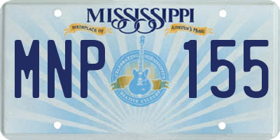 MS license plate MNP155