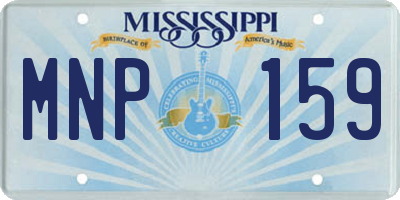 MS license plate MNP159