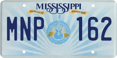 MS license plate MNP162