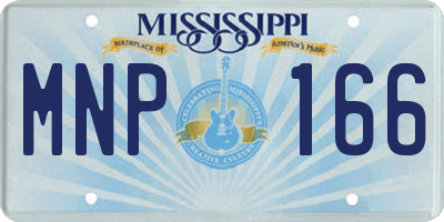 MS license plate MNP166