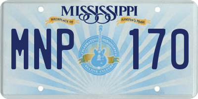 MS license plate MNP170