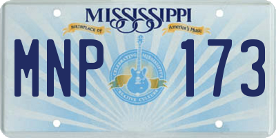 MS license plate MNP173