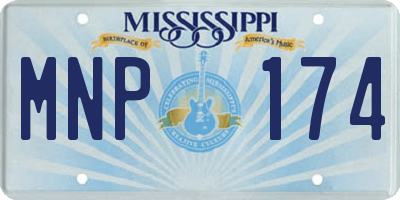 MS license plate MNP174