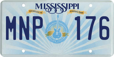 MS license plate MNP176