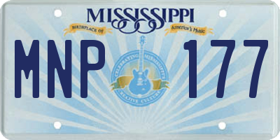 MS license plate MNP177