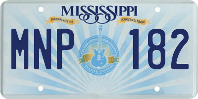 MS license plate MNP182
