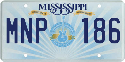 MS license plate MNP186