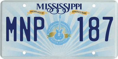 MS license plate MNP187