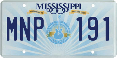 MS license plate MNP191
